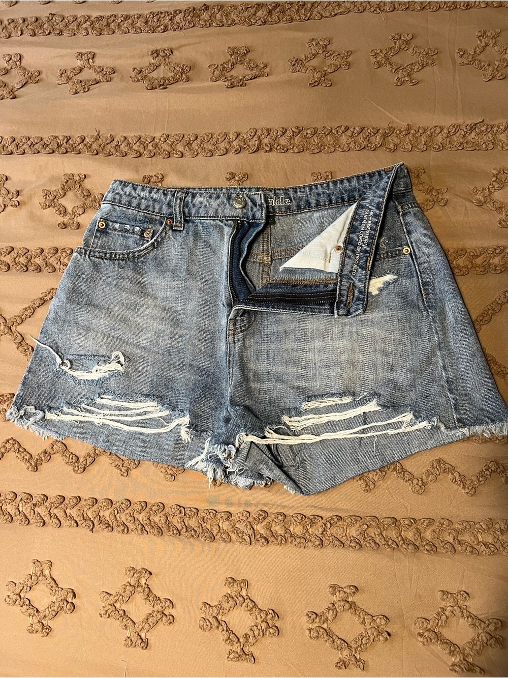 wild fable Light Blue Distressed Denim Jean Shorts